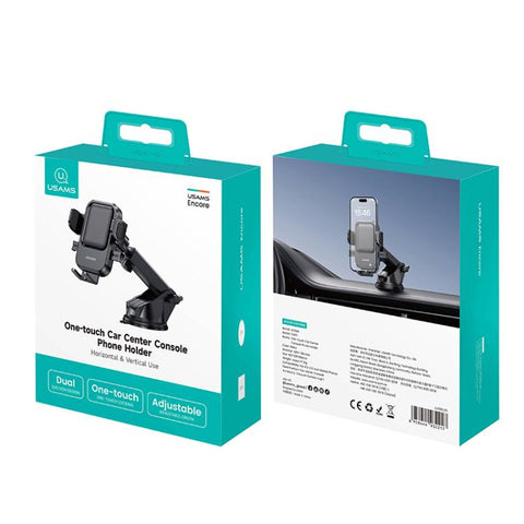 USAMS ZJ091 One-touch Car Center Console Phone Holder, ZJ091
