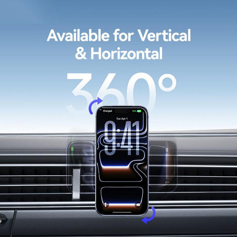 USAMS CD277 15W Magnetic Wireless Charging Car  Air Vent Phone Holder, CD277