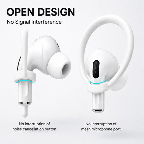 XDcase 3 Pairs Soft Rubber Anti-slip Sports Ear Hooks, For AirPods / Galaxy Buds