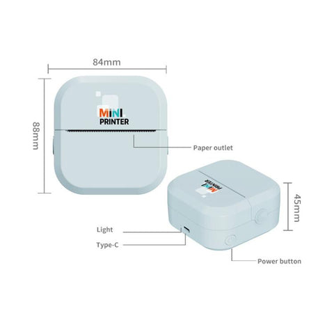 P1 Mini Portable Inkless Thermal Bluetooth Printer Export Version