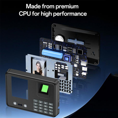 Yesido KM30 2.8 inch Screen Face Fingerprint Recognition Attendance Machine, EU Plug, UK Plug