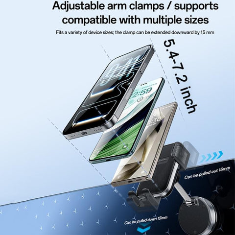 Yesido C283 Car Dashboard Vacuum Suction Cup One Touch Clamp Phone Holder, C283