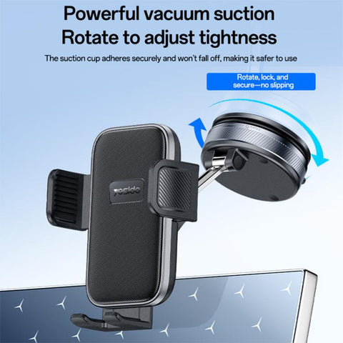 Yesido C283 Car Dashboard Vacuum Suction Cup One Touch Clamp Phone Holder, C283