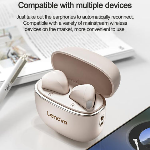 Lenovo TA120 TWS AI Noise Reduction Semi-in-ear Wireless Bluetooth Earphone, TA120