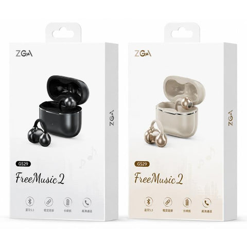 ZGA GS29 Free Music 2 Ear Clip Wireless Bluetooth Earphones