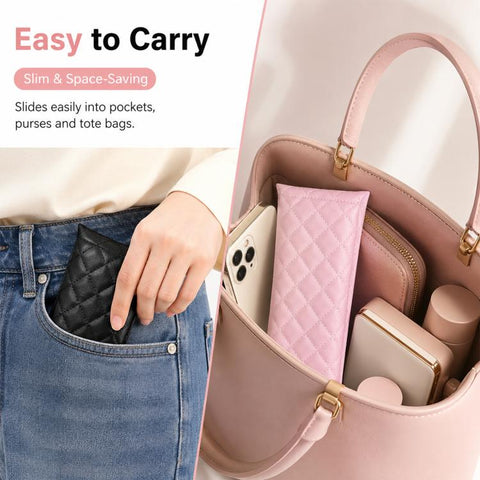 2pcs / Set Waterproof PU Leather Glasses Storage Bag
