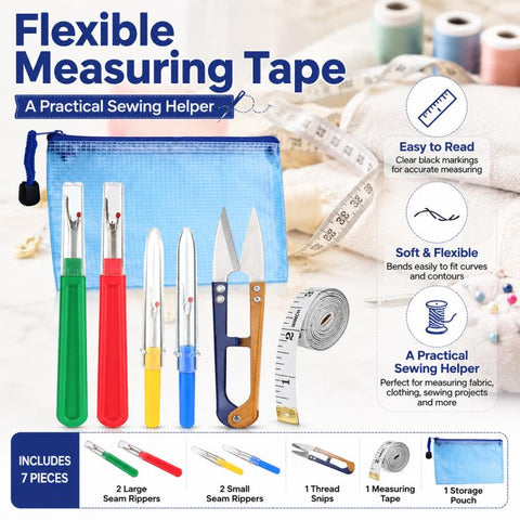 6pcs / Set DIY Sewing Seam Ripper Kit Thread Seam Remover