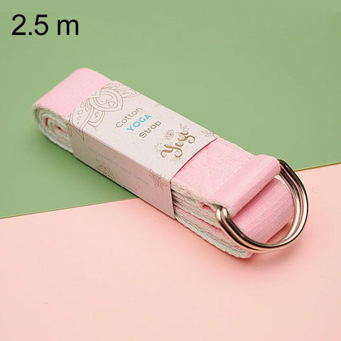 Two-Tone Multifunctional Yoga Stretch Cotton Belt Yoga Rope, 1.83m, 2.5m
