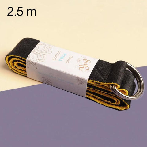 Two-Tone Multifunctional Yoga Stretch Cotton Belt Yoga Rope, 1.83m, 2.5m