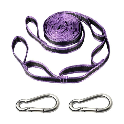 Multi-Purpose Colorful Swing Rope Outdoor Camping Adjustable Loop + Quick Buckle Set 2pcs
