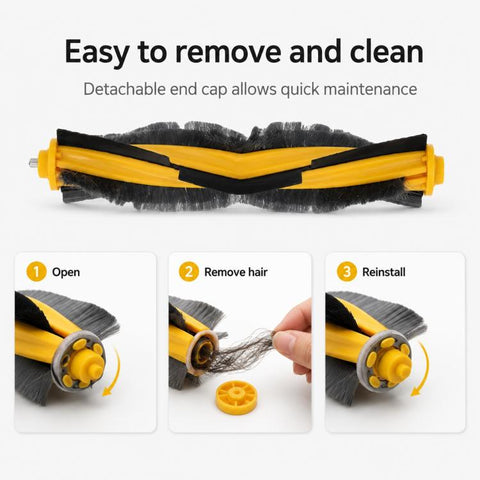 For Ecovacs DEEBOT DD35 / DD56 / DD33 / DD37 Replacement Parts, Main Brush, Dual Side Brush, Filter+Sponge, Mop Pad, 13pcs Combo, 15pcs Combo, Main Brush Cover