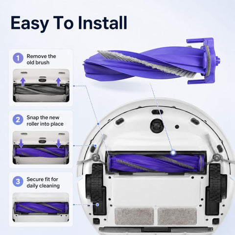 For Narwal J4 / J4 Lite Robot Vacuum Cleaner Replacement Parts, Main Brush, Side Brush, Dual Side Brush, Dual Activated Carbon Filter, Dual Filter, Dust Bag+Filter Integrated, Main Brush Cover