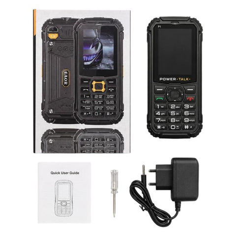 HP219 IP68 Rugged Phone, 2.4 inch, SC6531E, Network: 2G, BT, FM, SOS, Torch, EU Plug, US Plug, UK Plug