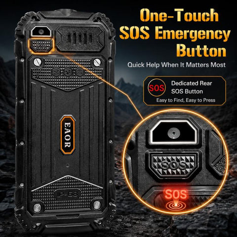 HP219 IP68 Rugged Phone, 2.4 inch, SC6531E, Network: 2G, BT, FM, SOS, Torch, EU Plug, US Plug, UK Plug