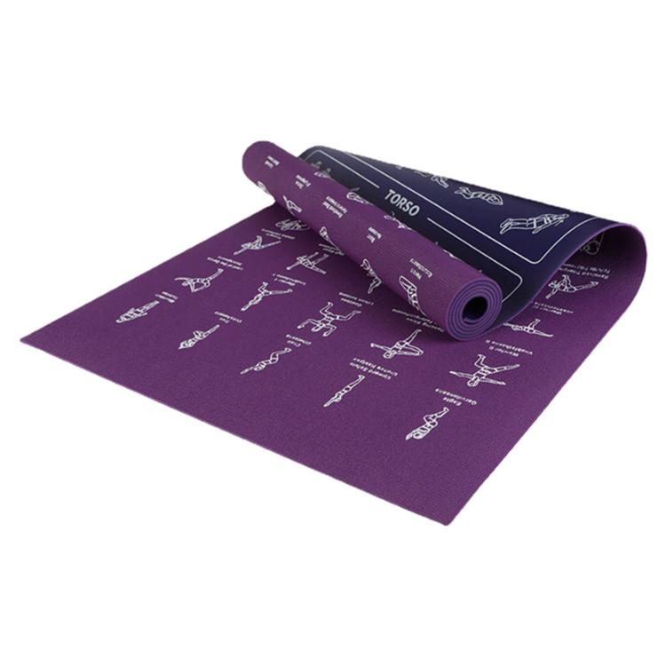 PVC Double-Sided Printed Fitness Training Non-slip Yoga Mat, 4mm