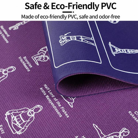PVC Double-Sided Printed Fitness Training Non-slip Yoga Mat, 4mm