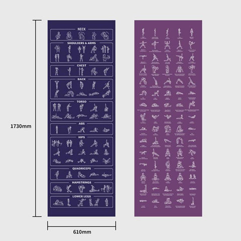 PVC Double-Sided Printed Fitness Training Non-slip Yoga Mat, 4mm