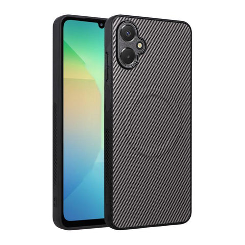 Precise Cutout Carbon Fiber Texture Vegan Leather Phone Case, For Galaxy A07, For Galaxy A06