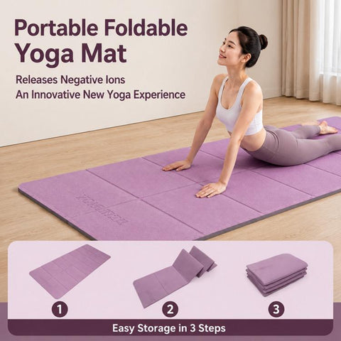 Negative Ions Portable Travel Thick Foldable Yoga Pad Student Nnap Mat
