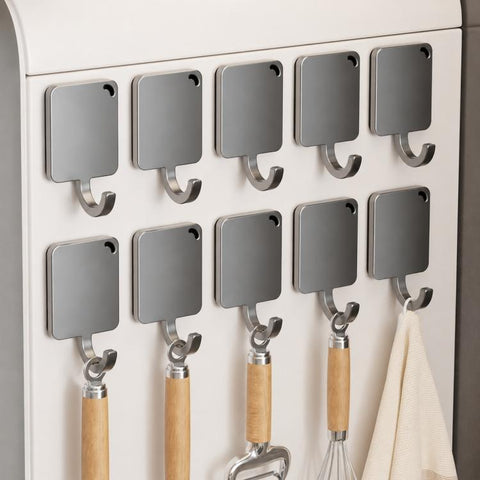Wall Mounted No Drilling Magnetic Square Metal Hook, Single Pack, 5pcs Pack, 10pcs Pack