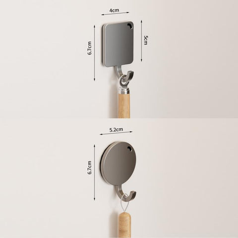 Wall Mounted No Drilling Magnetic Round Metal Hook, Single Pack, 5pcs Pack, 10pcs Pack