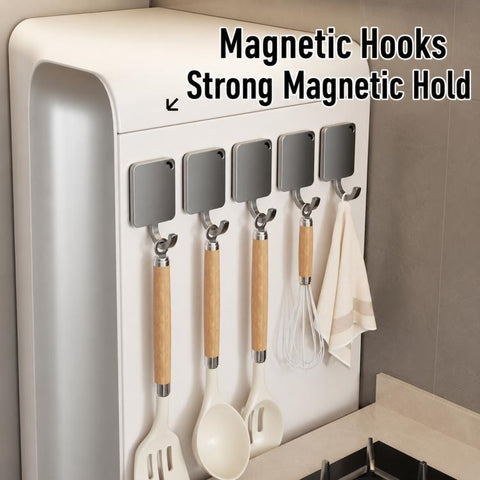 Wall Mounted No Drilling Magnetic Round Metal Hook, Single Pack, 5pcs Pack, 10pcs Pack