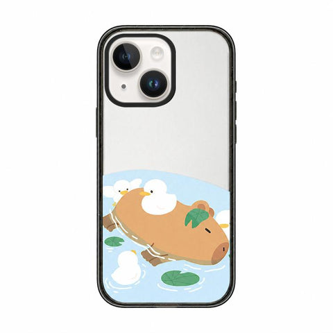 Cute Capybara Cartoon Print Acrylic TPU Phone Case, For iPhone 13, For iPhone 12, For iPhone 12 Pro Max, For iPhone 12 Pro, For iPhone 11