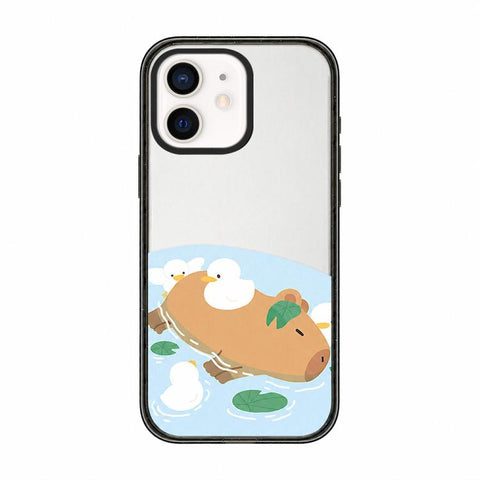 Cute Capybara Cartoon Print Acrylic TPU Phone Case, For iPhone 13, For iPhone 12, For iPhone 12 Pro Max, For iPhone 12 Pro, For iPhone 11