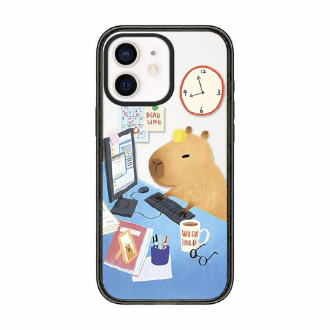 Cute Capybara Cartoon Print Acrylic TPU Phone Case, For iPhone 13, For iPhone 12, For iPhone 12 Pro Max, For iPhone 12 Pro, For iPhone 11