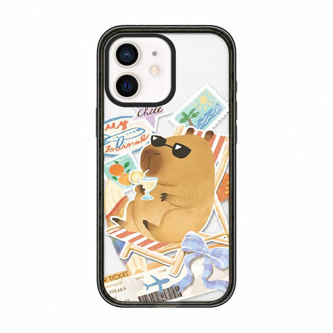 Cute Capybara Cartoon Print Acrylic TPU Phone Case, For iPhone 13, For iPhone 12, For iPhone 12 Pro Max, For iPhone 12 Pro, For iPhone 11