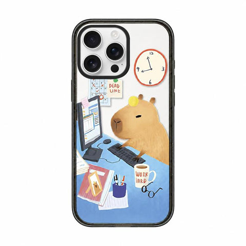 Cute Capybara Cartoon Print Acrylic TPU Phone Case, For iPhone 13, For iPhone 12, For iPhone 12 Pro Max, For iPhone 12 Pro, For iPhone 11