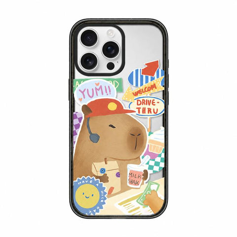 Cute Capybara Cartoon Print Acrylic TPU Phone Case, For iPhone 13, For iPhone 12, For iPhone 12 Pro Max, For iPhone 12 Pro, For iPhone 11