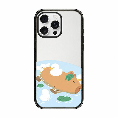 Cute Capybara Cartoon Print Acrylic TPU Phone Case, For iPhone 13, For iPhone 12, For iPhone 12 Pro Max, For iPhone 12 Pro, For iPhone 11