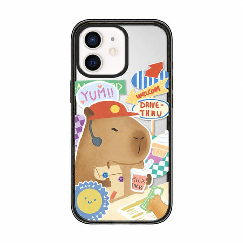 Cute Capybara Cartoon Print Acrylic TPU Phone Case, For iPhone 13, For iPhone 12, For iPhone 12 Pro Max, For iPhone 12 Pro, For iPhone 11
