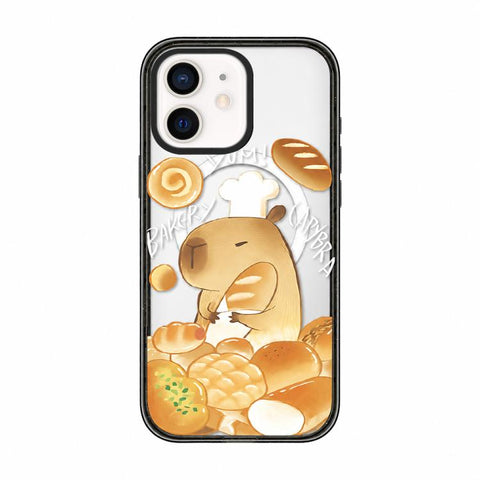 Cute Capybara Cartoon Print Magnetic Acrylic TPU Phone Case, For iPhone 13, For iPhone 12, For iPhone 12 Pro Max, For iPhone 12 Pro, For iPhone 11