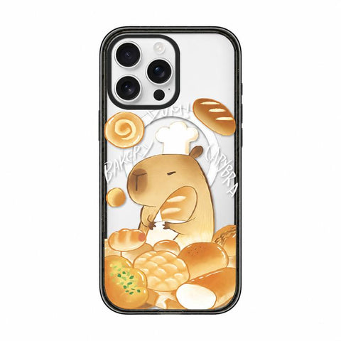 Cute Capybara Cartoon Print Magnetic Acrylic TPU Phone Case, For iPhone 13, For iPhone 12, For iPhone 12 Pro Max, For iPhone 12 Pro, For iPhone 11