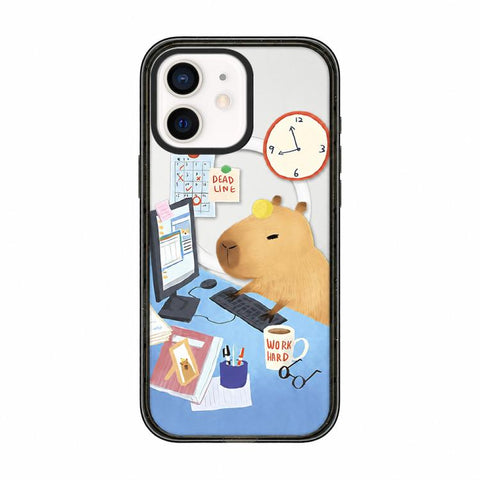 Cute Capybara Cartoon Print Magnetic Acrylic TPU Phone Case, For iPhone 13, For iPhone 12, For iPhone 12 Pro Max, For iPhone 12 Pro, For iPhone 11