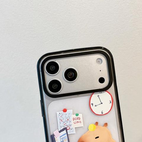 Cute Capybara Cartoon Print Magnetic Acrylic TPU Phone Case, For iPhone 13, For iPhone 12, For iPhone 12 Pro Max, For iPhone 12 Pro, For iPhone 11