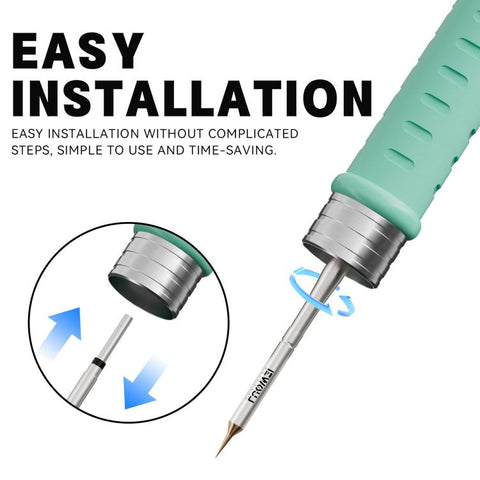 LUOWEI LW-C210F Series 10 in 1 Flying Wire Soldering Iron Tip Set, Elbow, Tip, Slant Blade