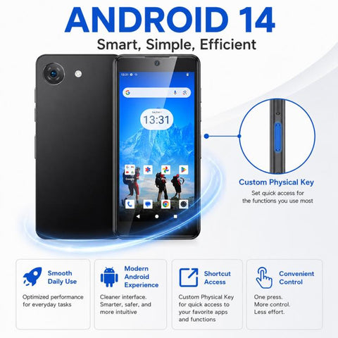 UNIWA Q999, 4GB+64GB, 4.0 inch Android 14.0 Unisoc T606 Octa Core, Network: 4G, OTG, EU Plug, US Plug, UK Plug, AU Plug