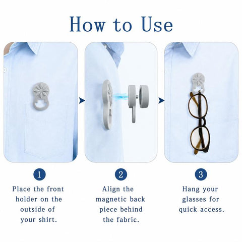 Clothes Silicone Magnetic Glasses Holder