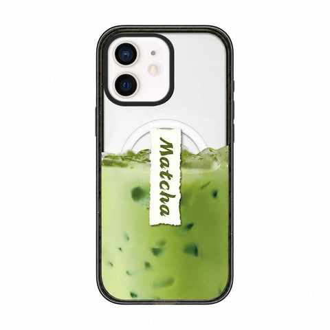 Matcha Latte Cake Pattern Magnetic Acrylic TPU Phone Case, For iPhone 13, For iPhone 12, For iPhone 12 Pro Max, For iPhone 12 Pro, For iPhone 11