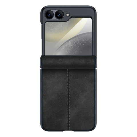 Film Integrated Sheepskin Texture Stitched Magnetic Hinge Phone Case, For Galaxy Z Flip7 5G, For Galaxy Z Flip6 5G