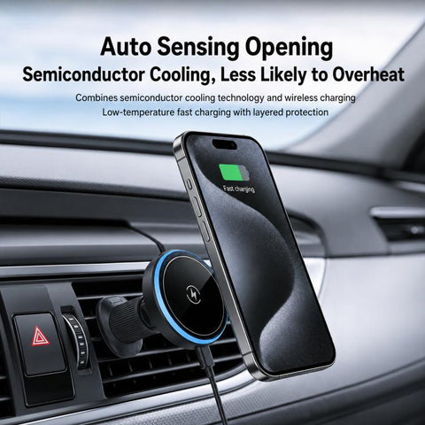 T1 15W Magnetic Wireless Charging Car Air Vent Phone Holder