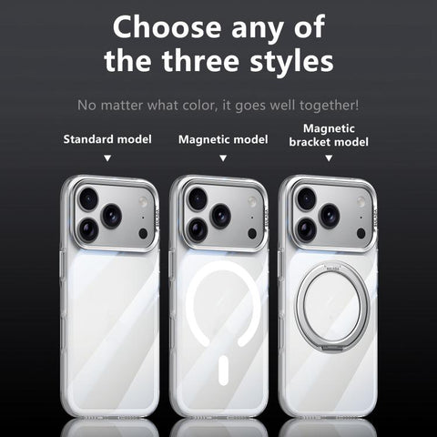 SULADA 360 Degree Rotation Magnetic Holder Clear PC Phone Case, For iPhone 18 Pro, For iPhone 18 Pro Max, For iPhone 17 Pro Max, For iPhone 17 Pro, For iPhone 17