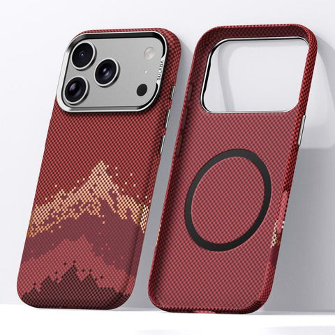 SULADA Kevlar Pixel Grid Texture Magnetic Phone Case, For iPhone 18 Pro, For iPhone 18 Pro Max, For iPhone 17 Pro Max, For iPhone 17 Pro, For iPhone 17