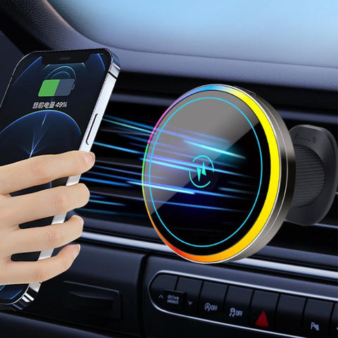 T1S Magnetic Cooling Wireless Fast Charger Car Air Outlet Holder