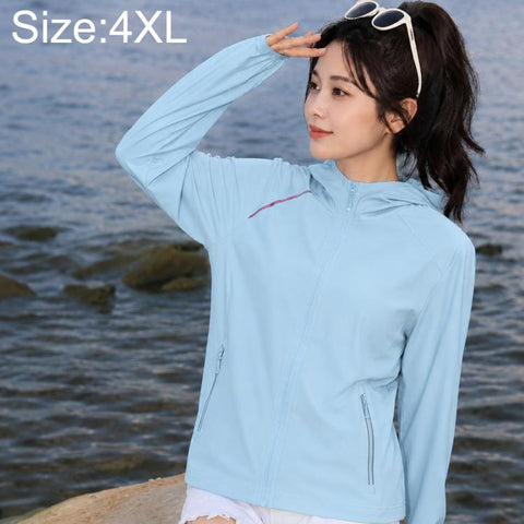 UPF50+ Lightweight Breathable Sun Protection Women Jacket, 3XL, 4XL