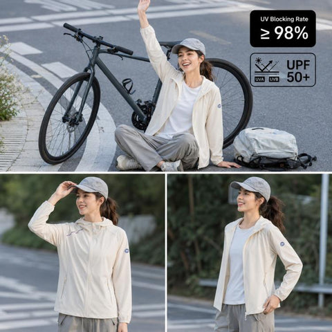 UPF50+ Lightweight Breathable Sun Protection Women Jacket, 3XL, 4XL