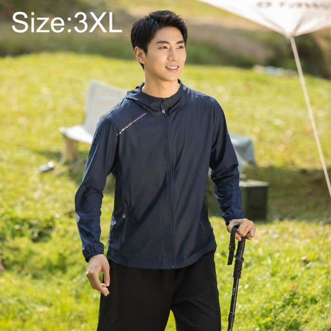UPF50+ Lightweight Breathable Sun Protection Men Coat, M, L, XL, 2XL, 3XL, 4XL